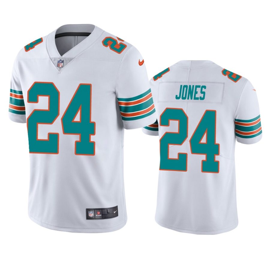 dolphins byron jones white alternate vapor limited jersey