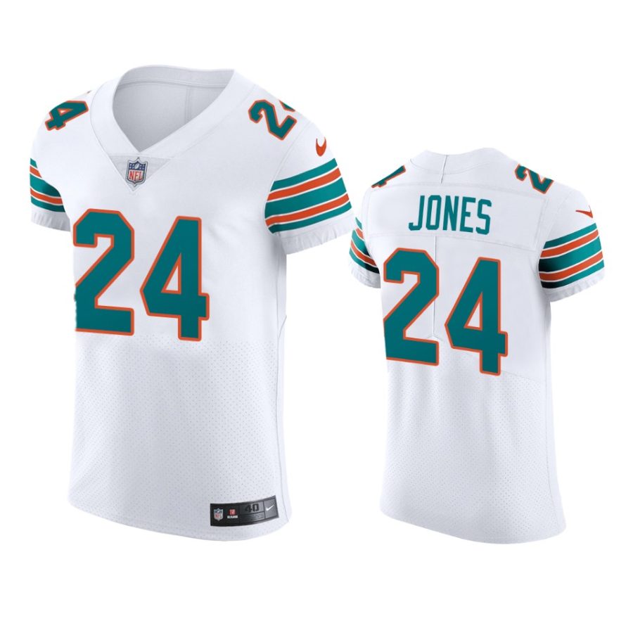 dolphins byron jones white vapor elite jersey