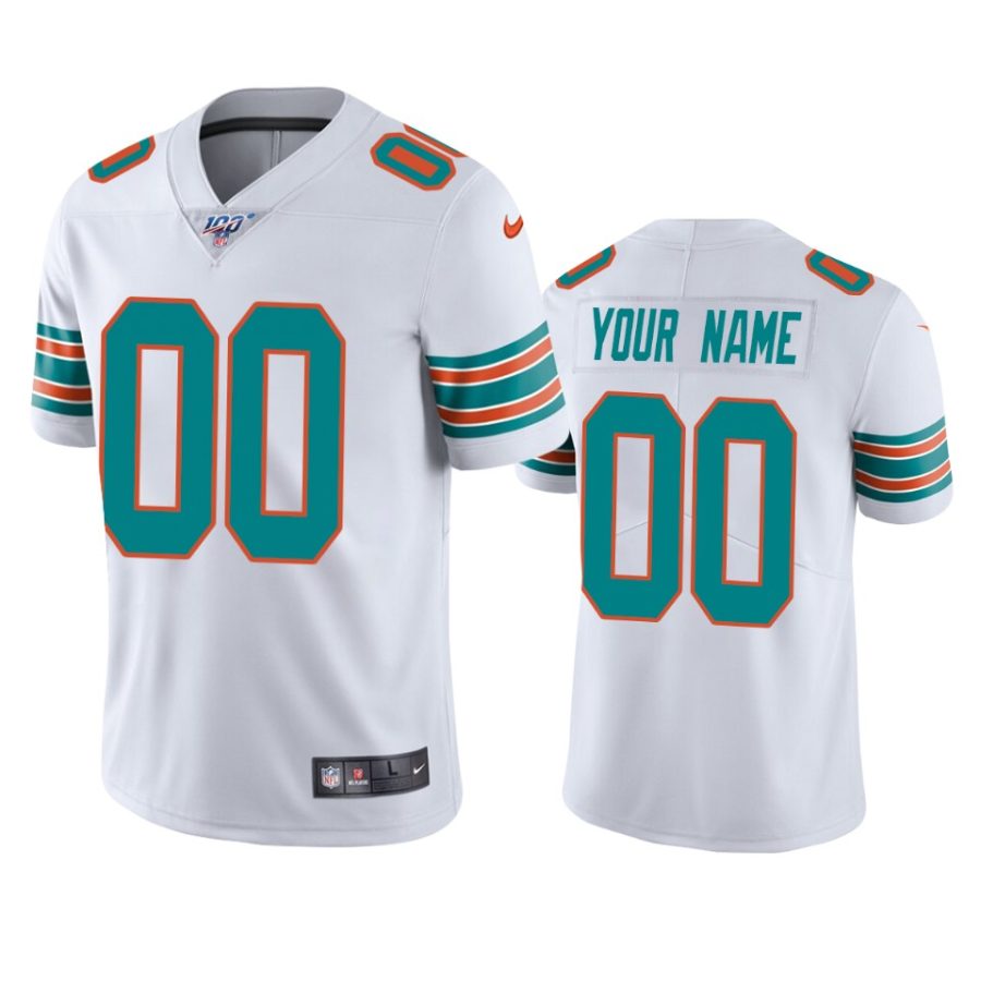 dolphins custom white limited 100th season jersey