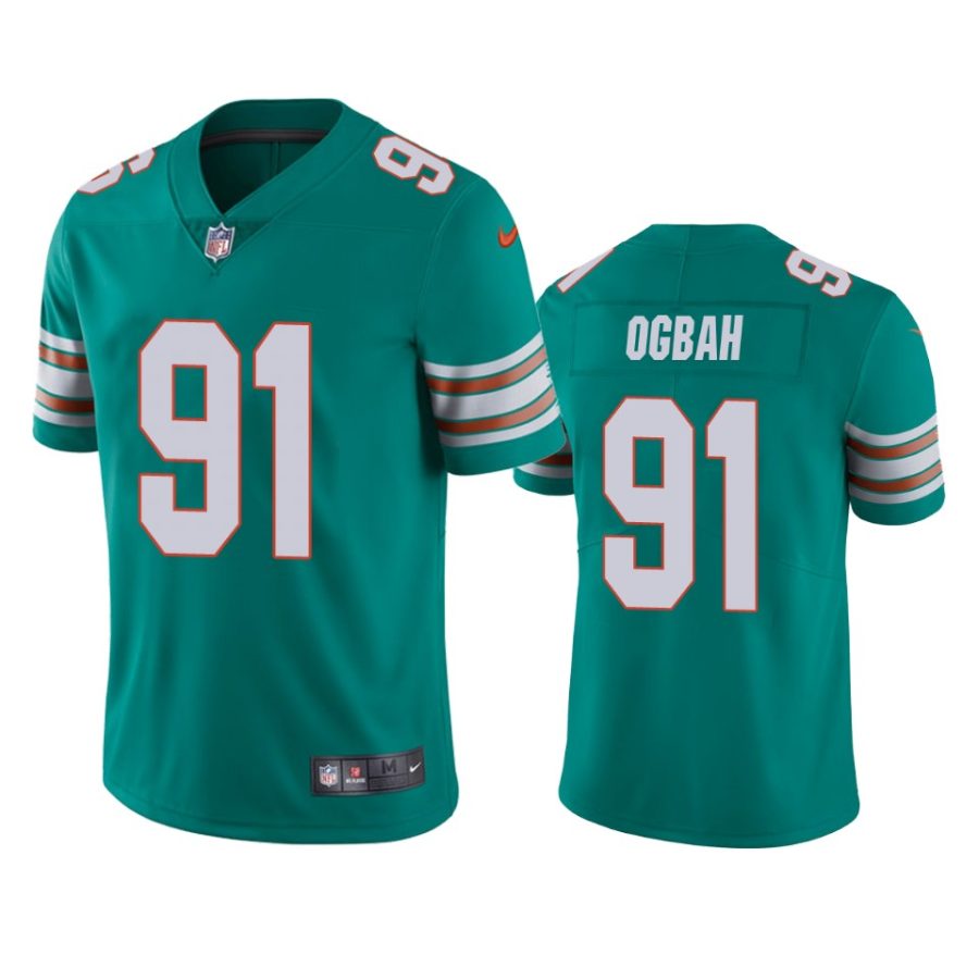 dolphins emmanuel ogbah aqua alternate vapor limited jersey