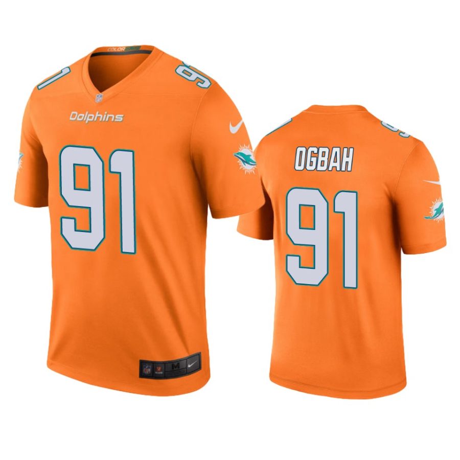 dolphins emmanuel ogbah orange color rush legend jersey