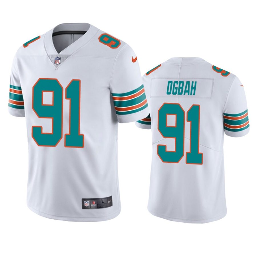 dolphins emmanuel ogbah white alternate vapor limited jersey