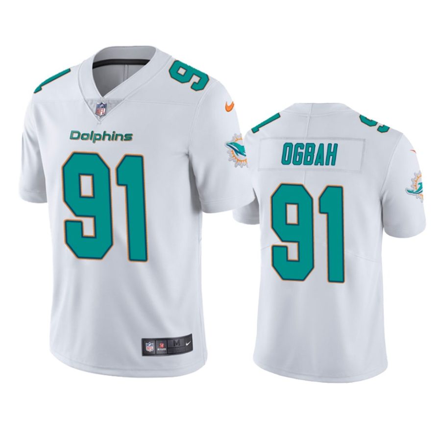 dolphins emmanuel ogbah white vapor untouchable limited jersey