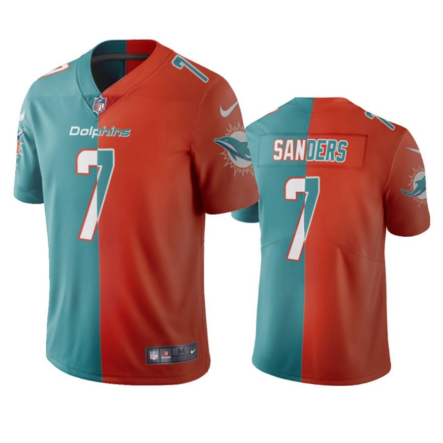 dolphins jason sanders aqua orange vapor limited two tone jersey