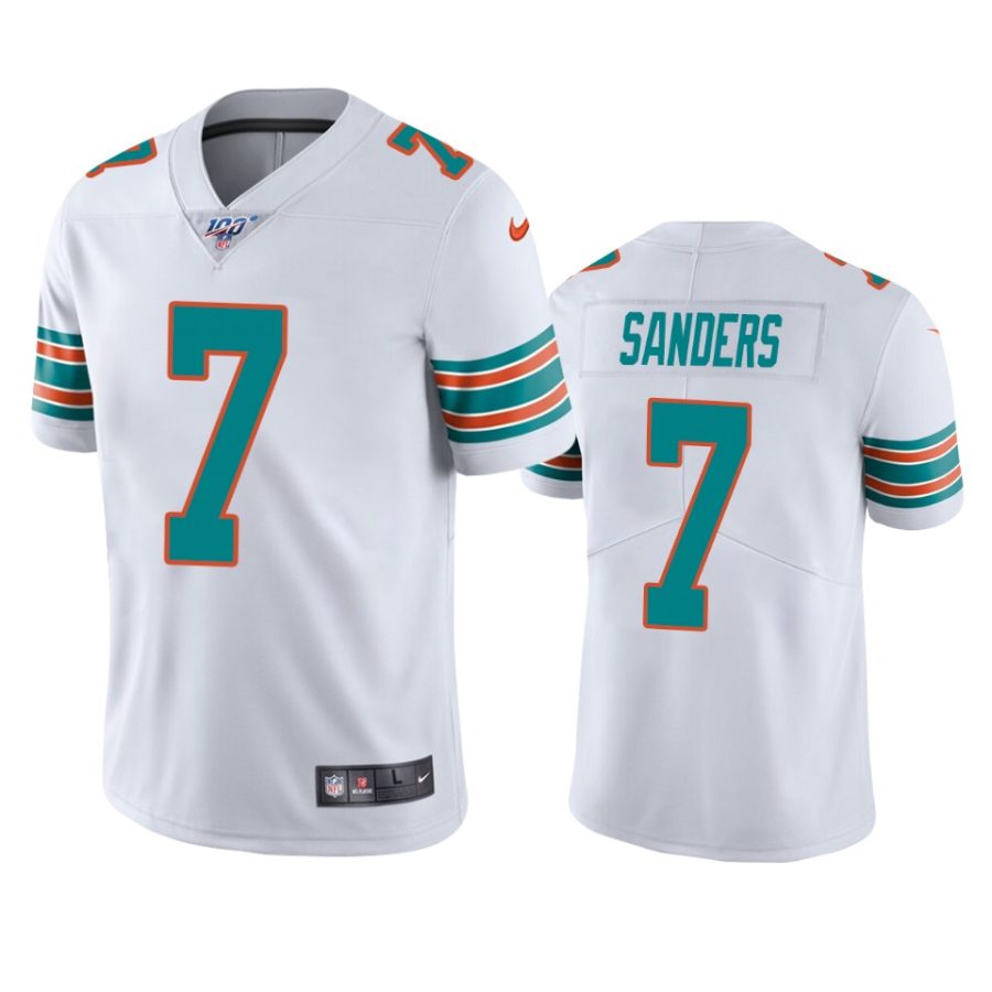 dolphins jason sanders white limited 100th season jersey