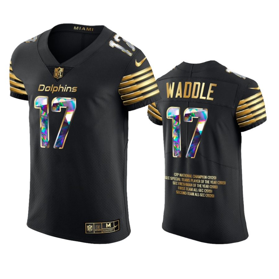 dolphins jaylen waddle black career highlights diamond edition jersey