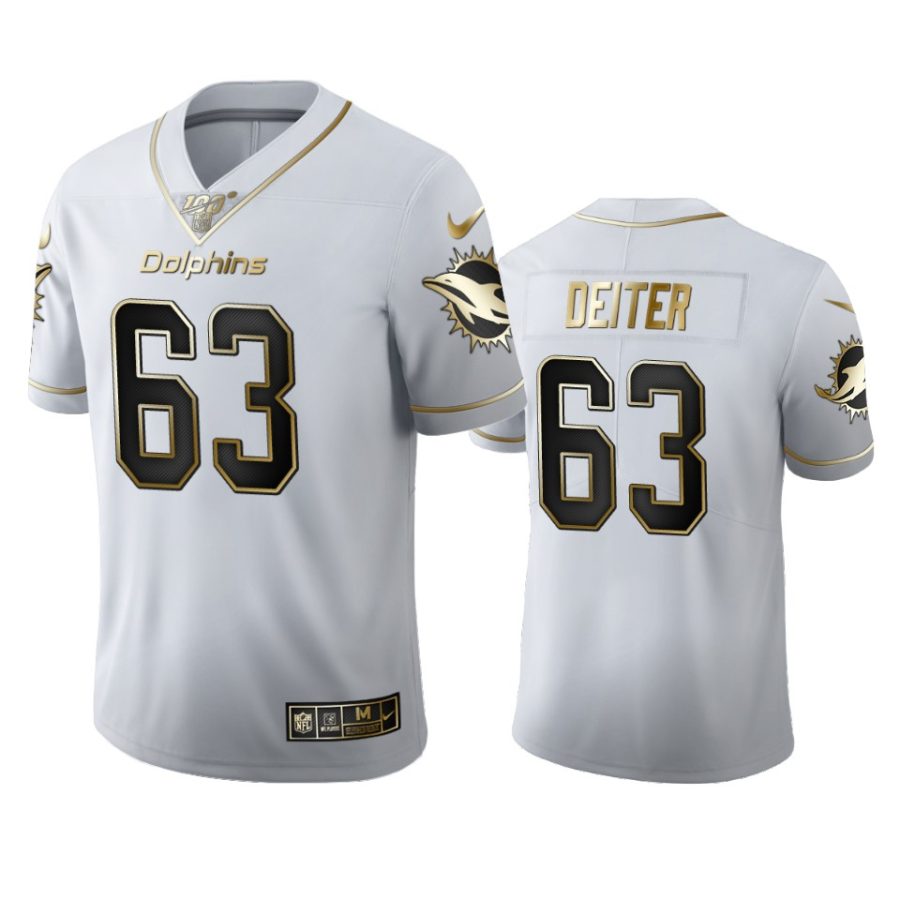 dolphins michael deiter white golden edition 100th season jersey