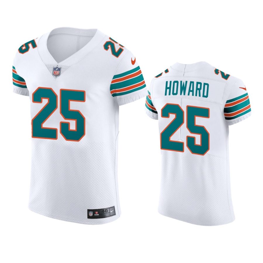 dolphins xavien howard white vapor elite jersey