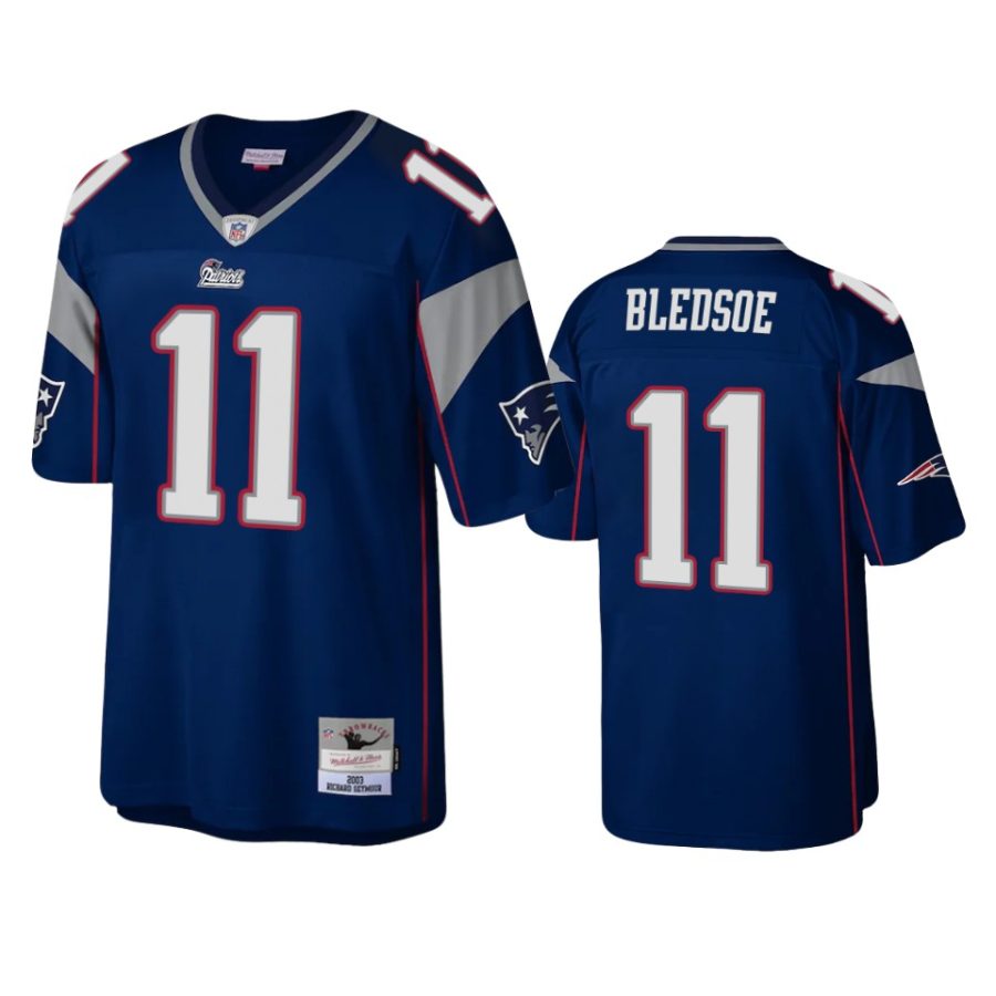 drew bledsoe patriots navy legacy replica retired player jersey