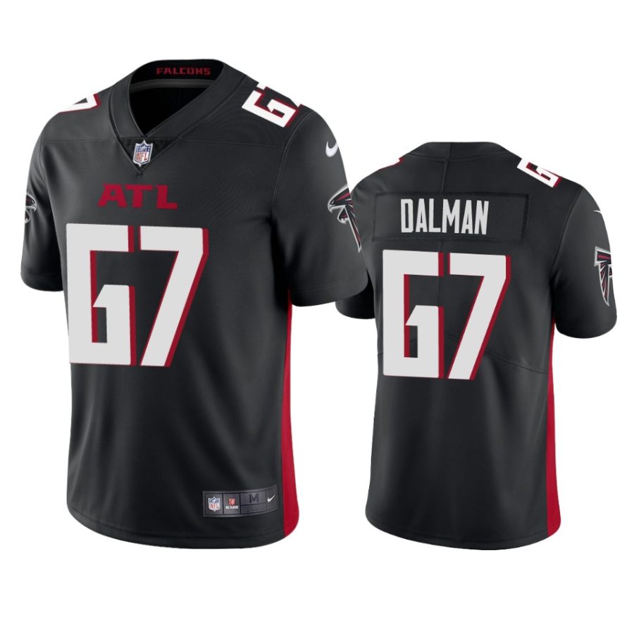 drew dalman falcons black vapor jersey