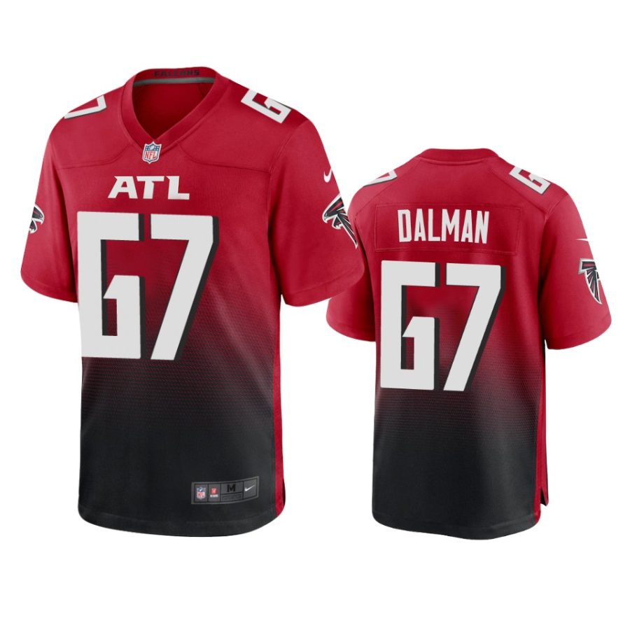 drew dalman falcons red vapor jersey