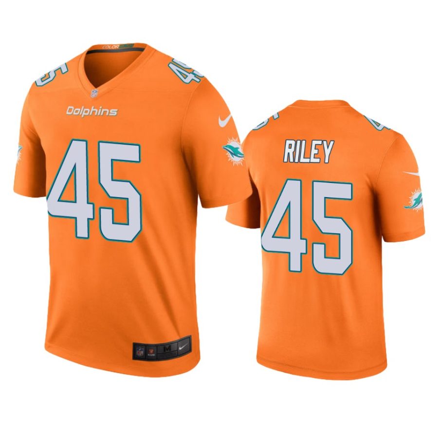 duke riley color rush legend dolphins orange jersey