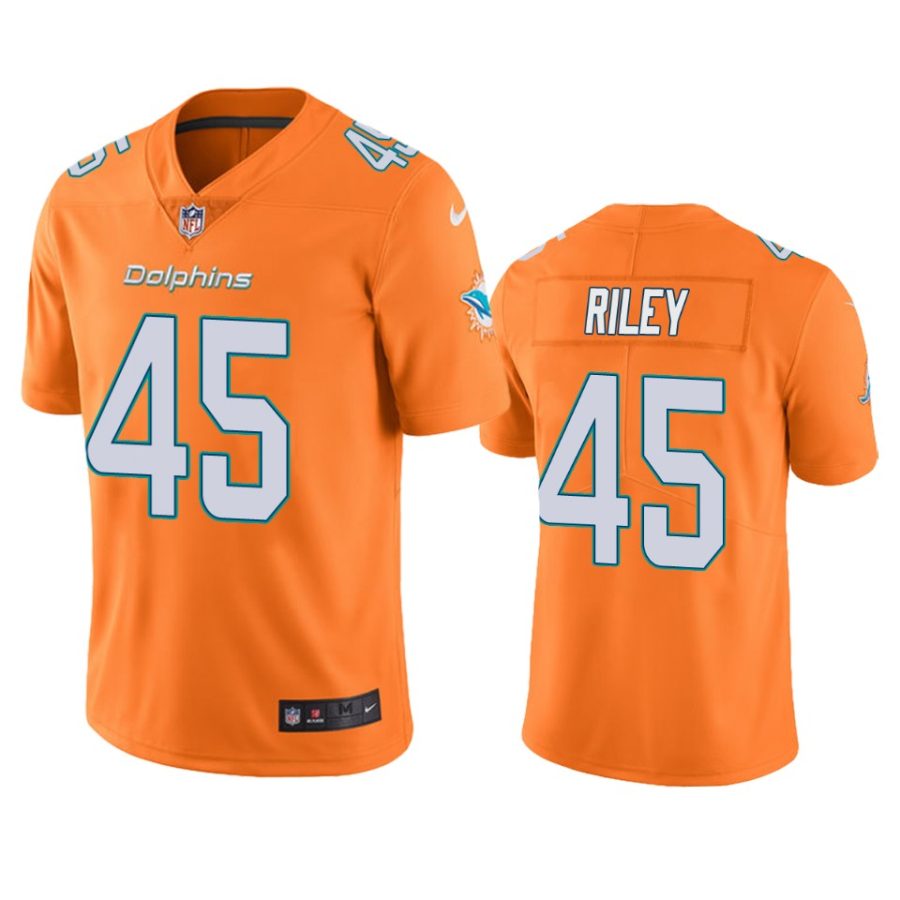 duke riley dolphins color rush limited orange jersey