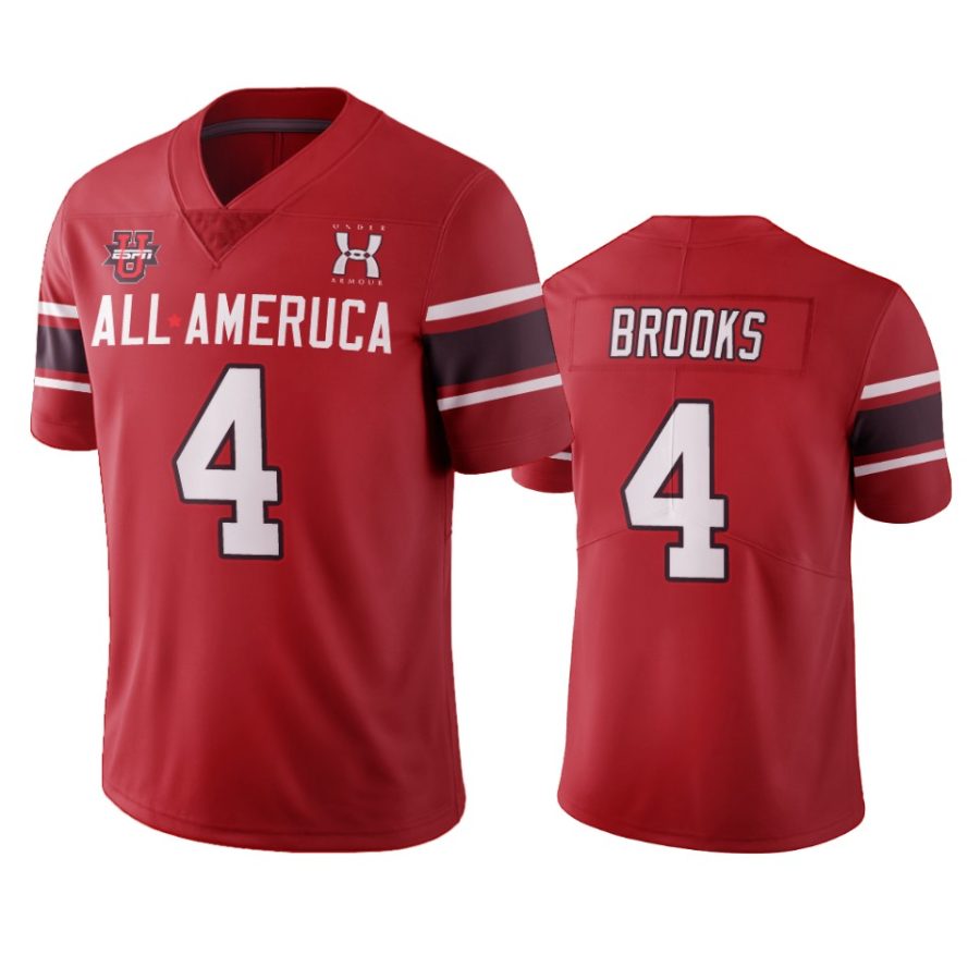 dylan brooks red 2021 under armour all america game jersey