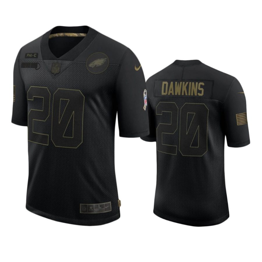 eagles brian dawkins black limited 2020 salute to service jersey