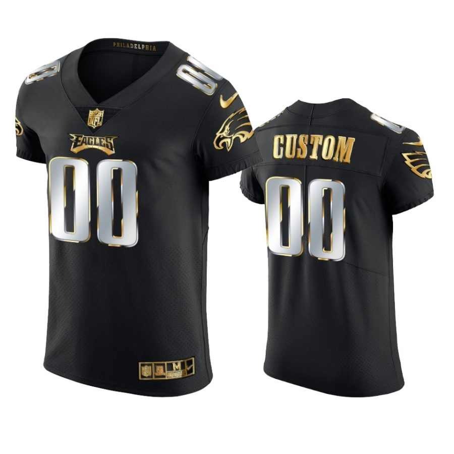 eagles custom black golden edition elite jersey