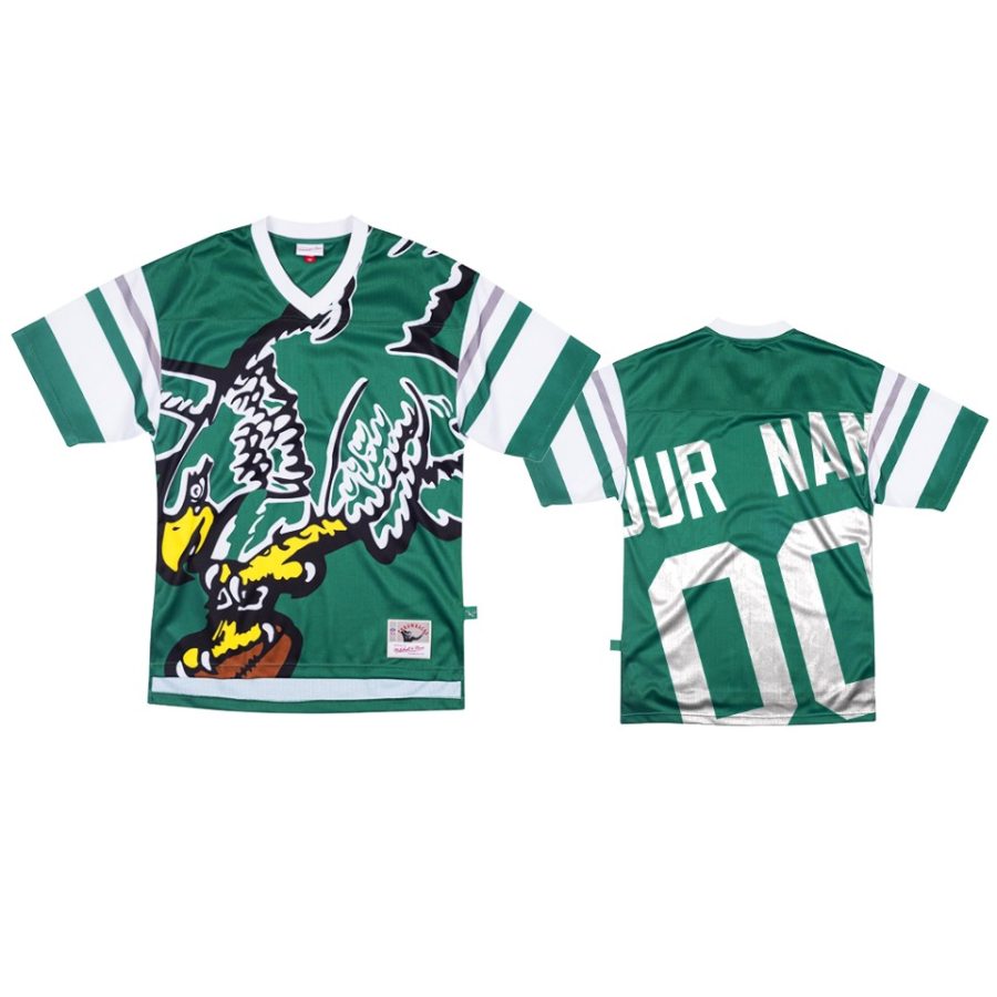 eagles custom green big face jersey