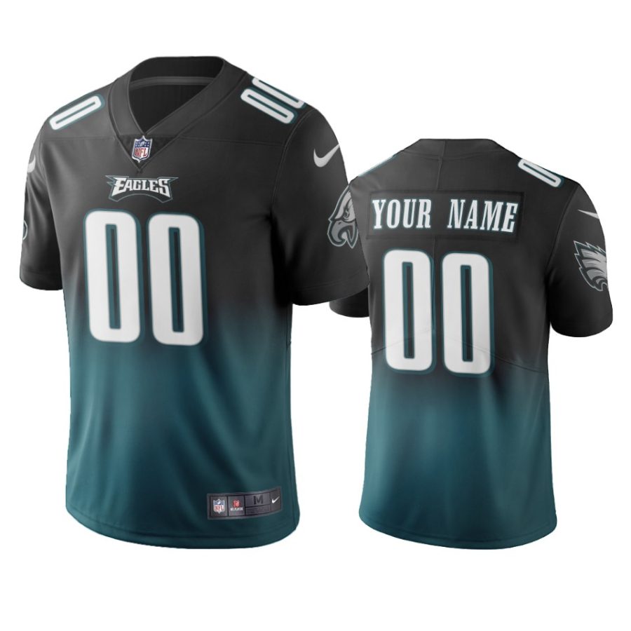 eagles custom midnight green gradient color crash jersey