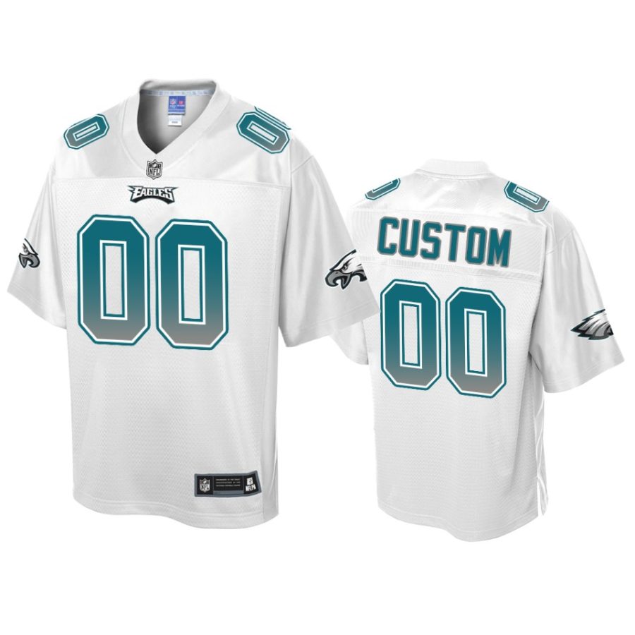 eagles custom white fade fashion jersey