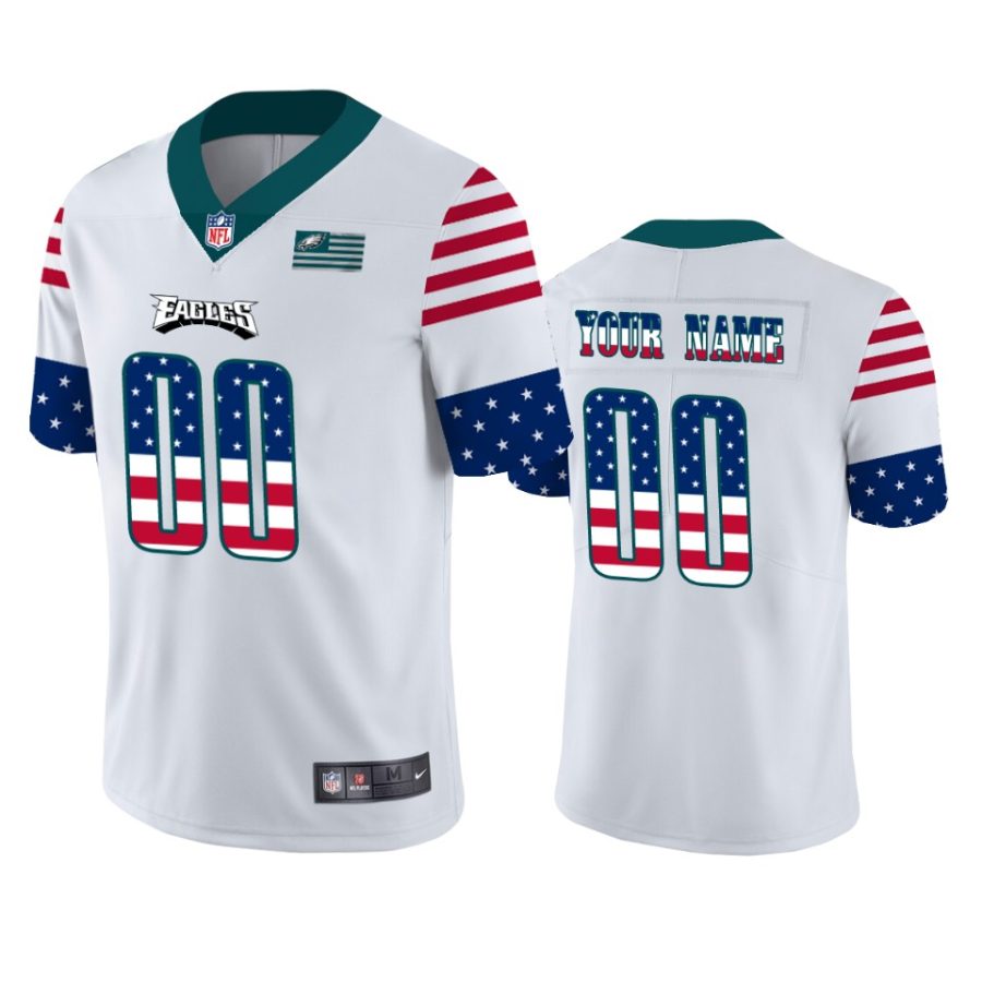eagles custom white independence day vapor jersey