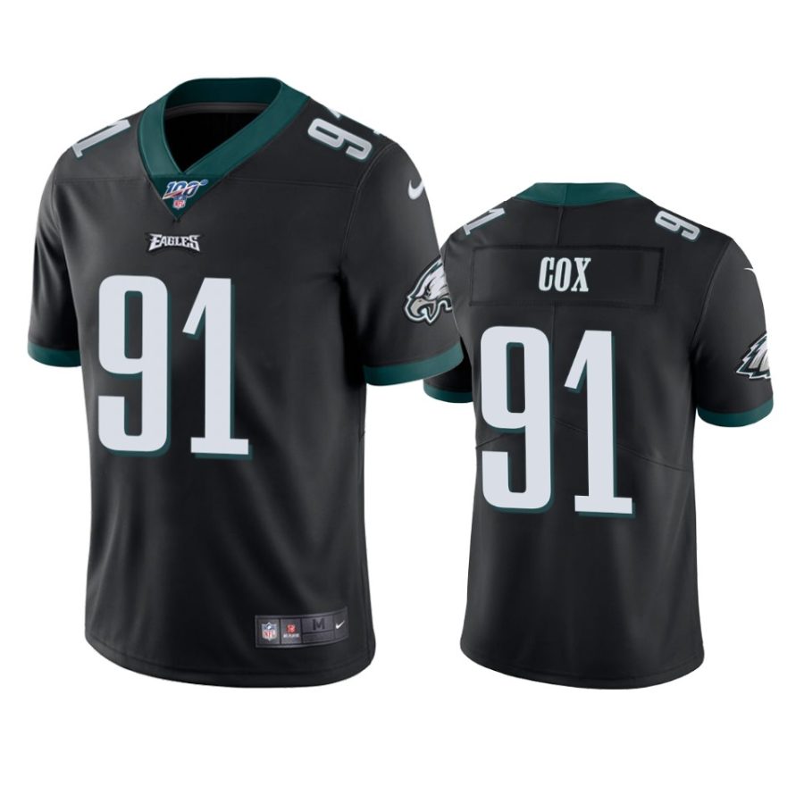 eagles fletcher cox black limited 100th season jersey