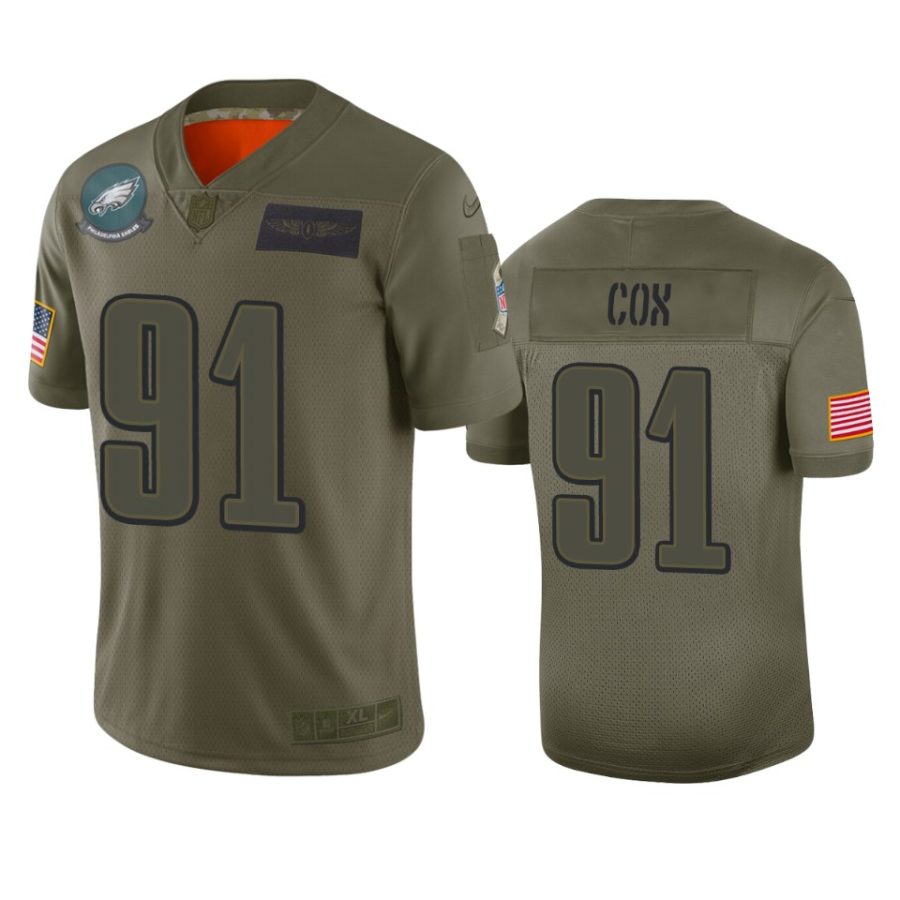 eagles fletcher cox camo limited 2019 salute to service jersey