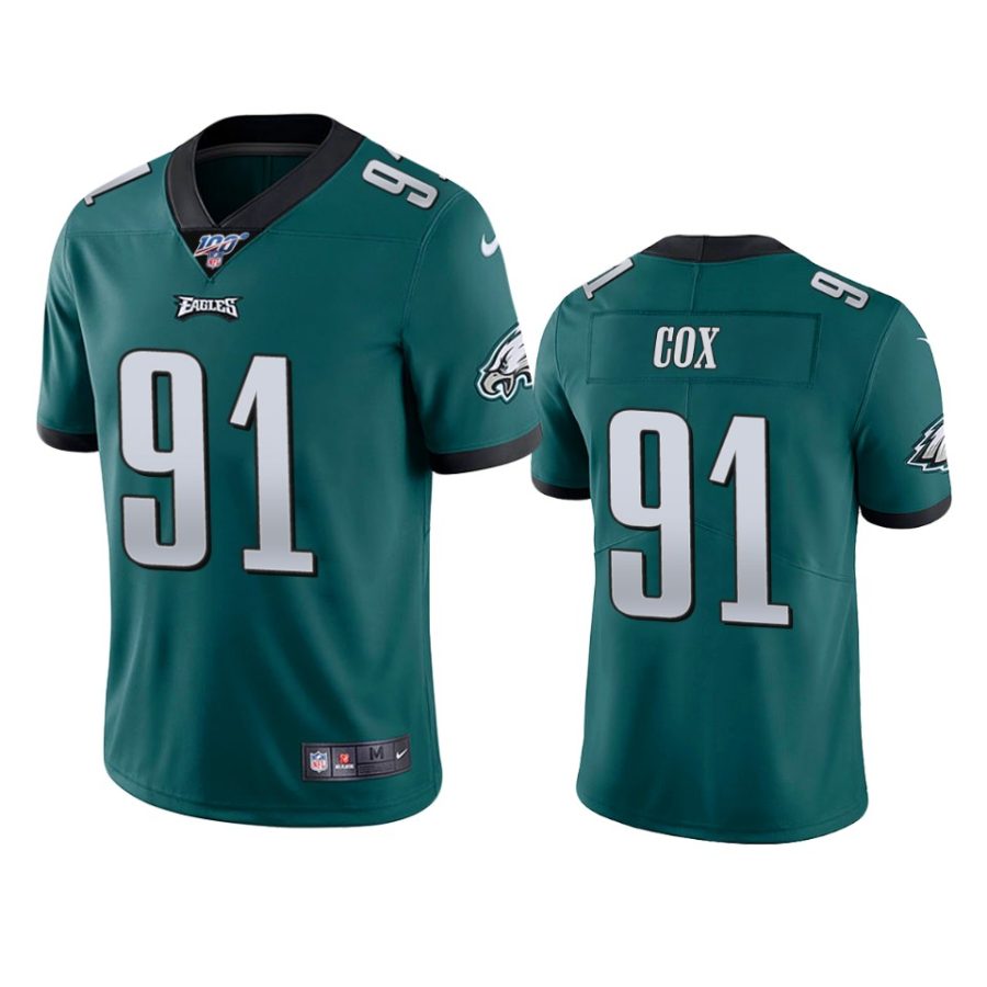 eagles fletcher cox midnight green limited 100th season jersey