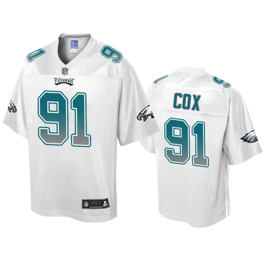 eagles fletcher cox white fade fashion jersey