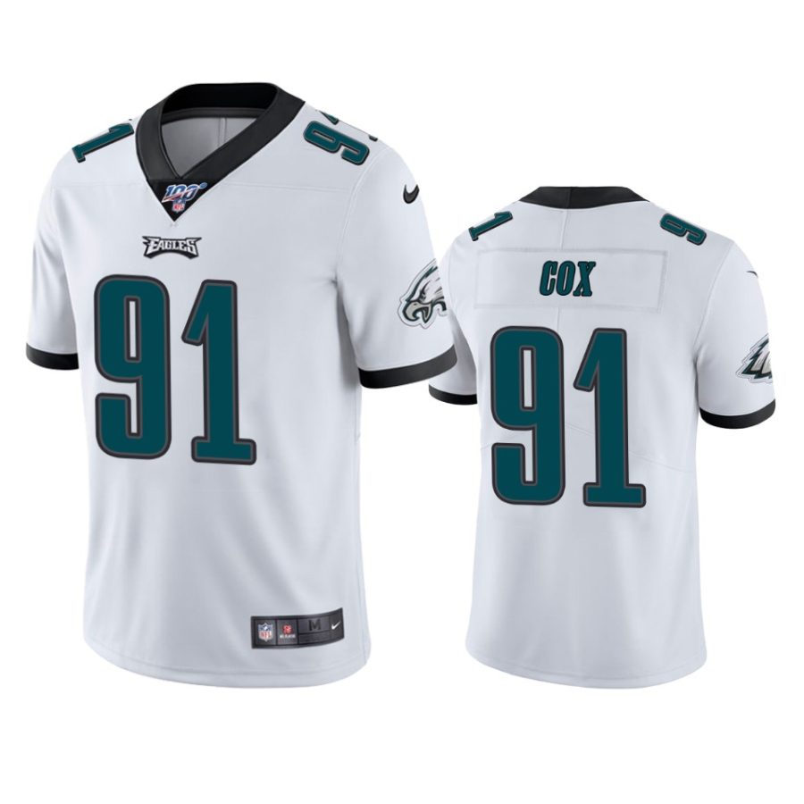 eagles fletcher cox white limited 100th season jersey