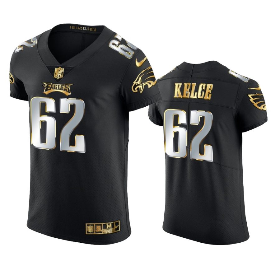 eagles jason kelce black golden edition elite jersey