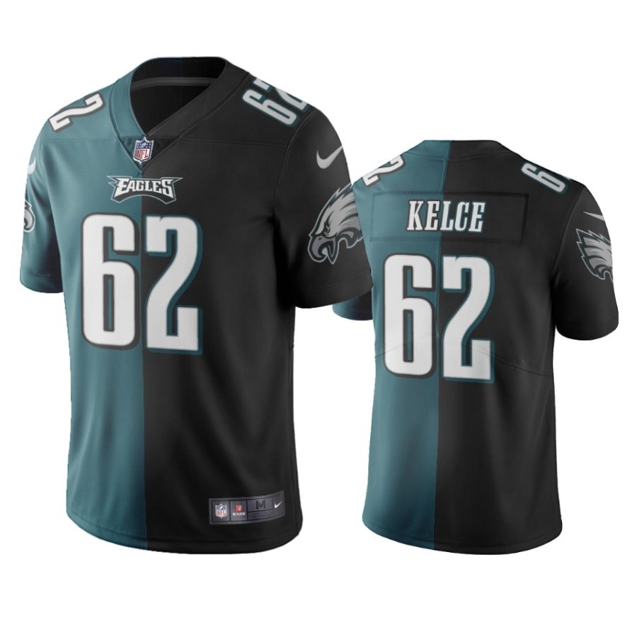 eagles jason kelce green black vapor limited two tone jersey