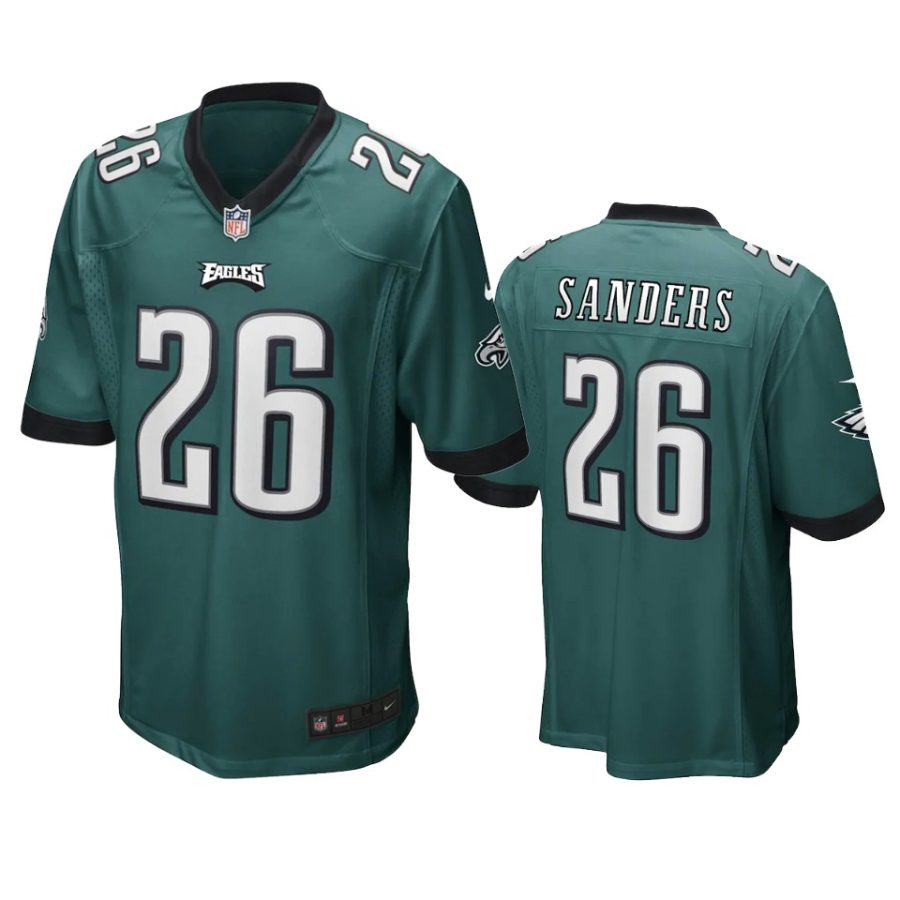 eagles miles sanders green game jersey