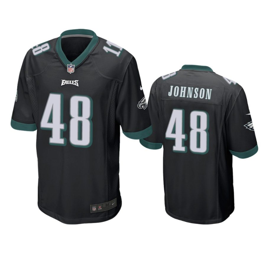 eagles patrick johnson black game jersey