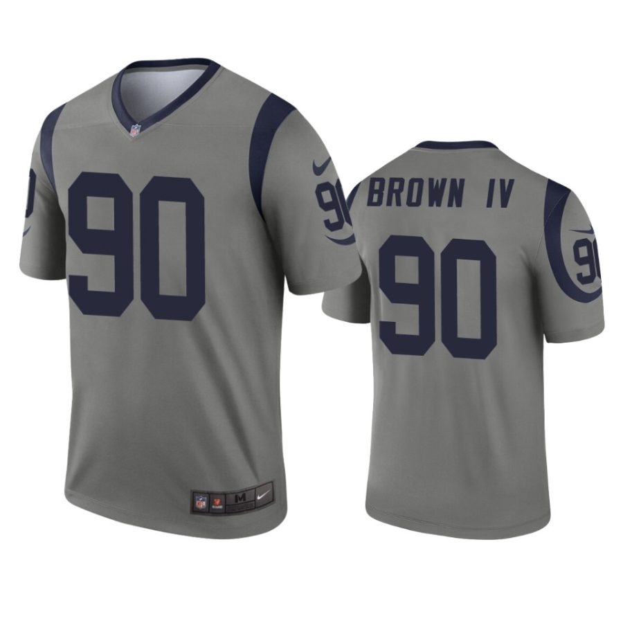 earnest brown iv rams gray inverted legend jersey