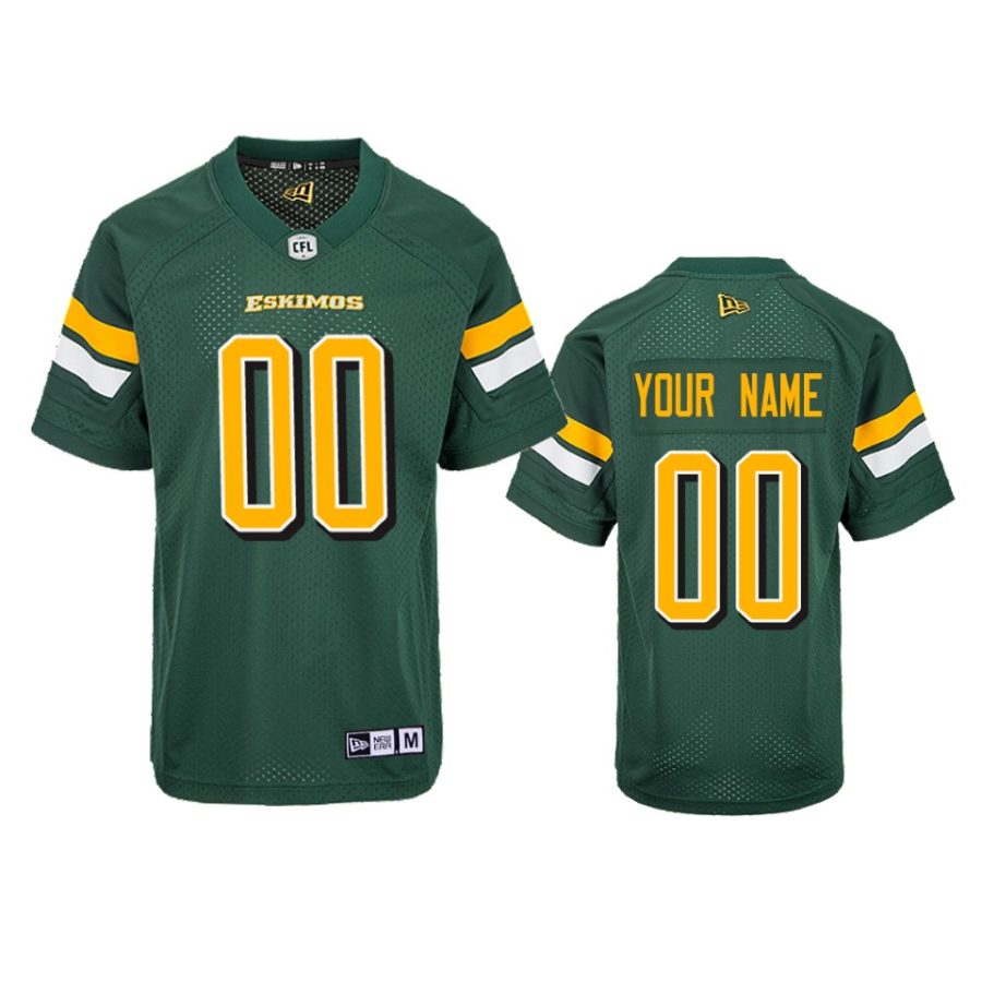 edmonton eskimos custom green replica home jersey