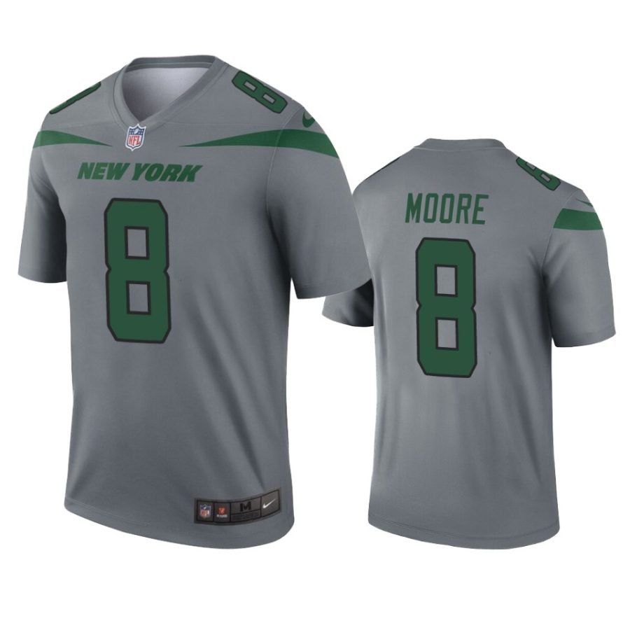 elijah moore jets gray inverted legend jersey