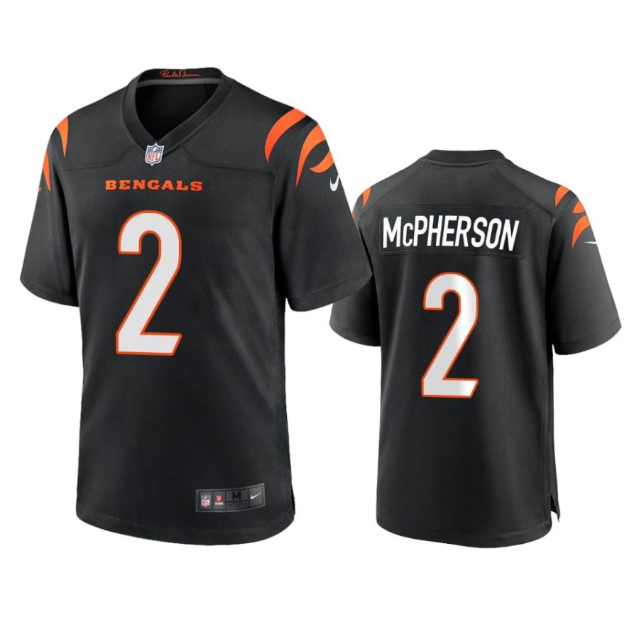 evan mcpherson bengals black game jersey