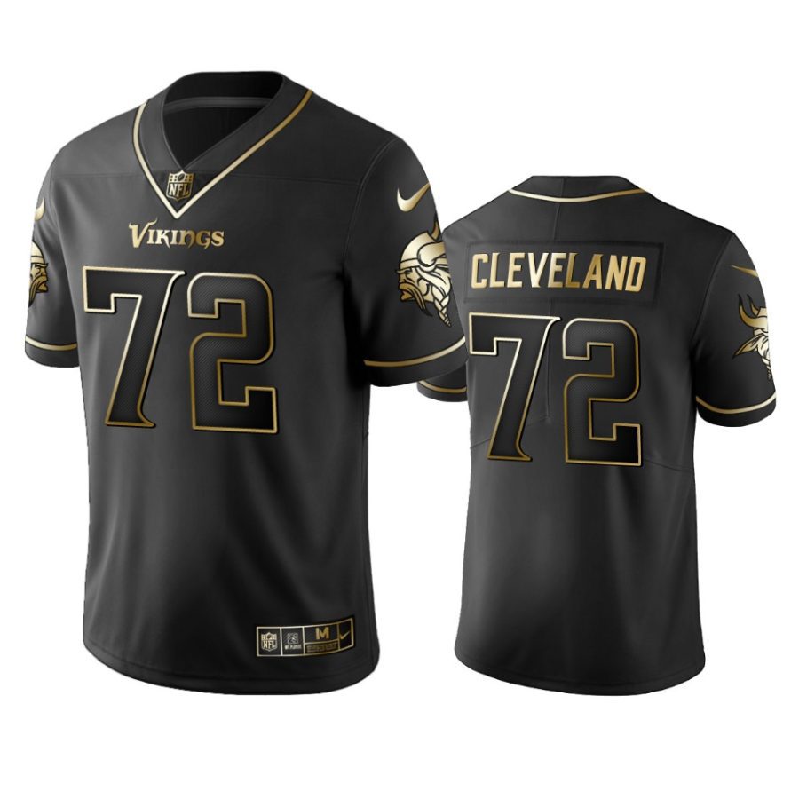 ezra cleveland vikings black golden edition jersey