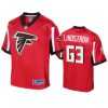 falcons chris lindstrom pro line red icon jersey