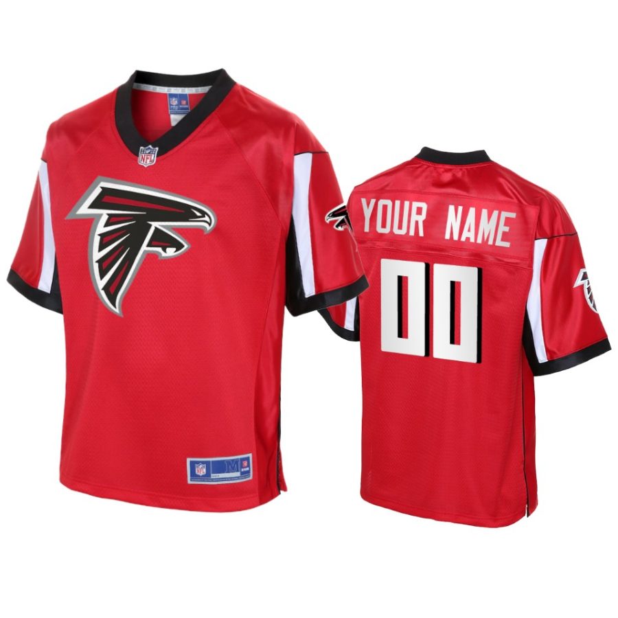 falcons custom pro line red icon jersey