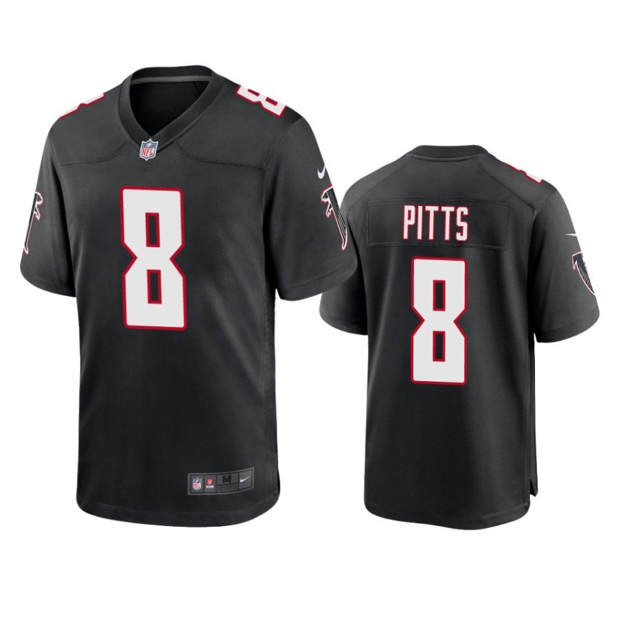 falcons kyle pitts black throwback game jersey