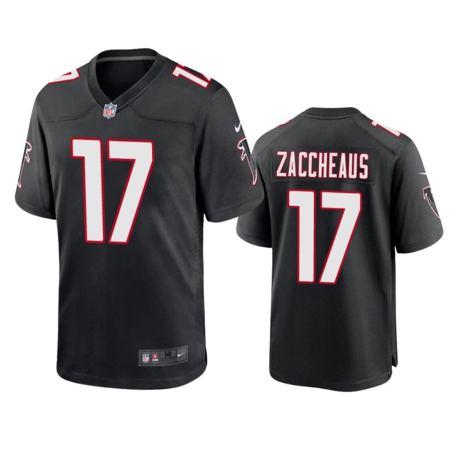 falcons olamide zaccheaus black throwback game jersey