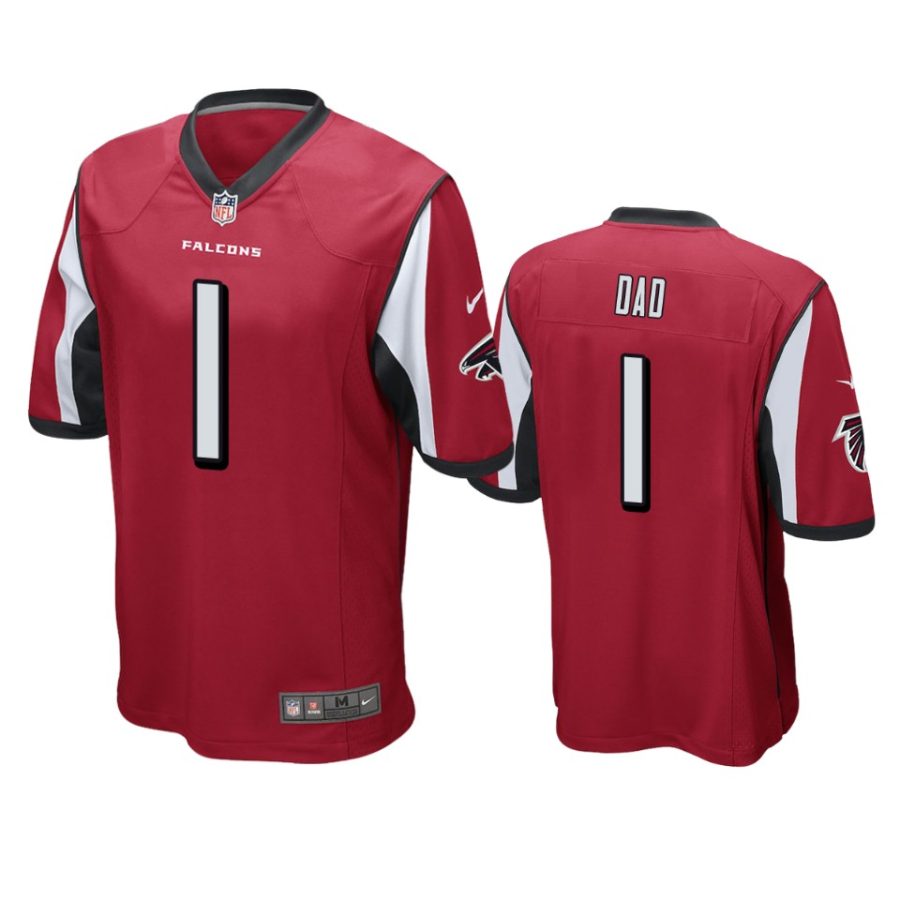 falcons red 2019 fathers day number 1 dad jersey