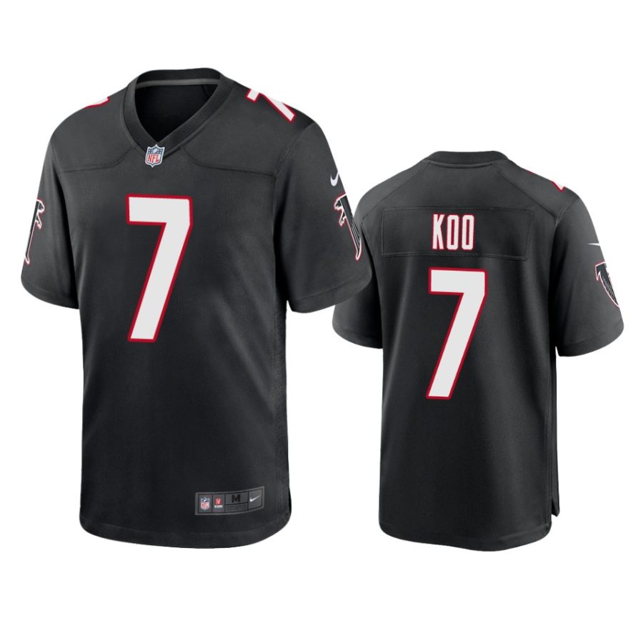 falcons younghoe koo black throwback game jersey