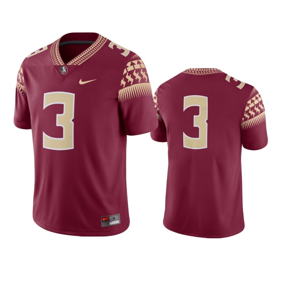 florida state seminoles 3 garnet game jersey