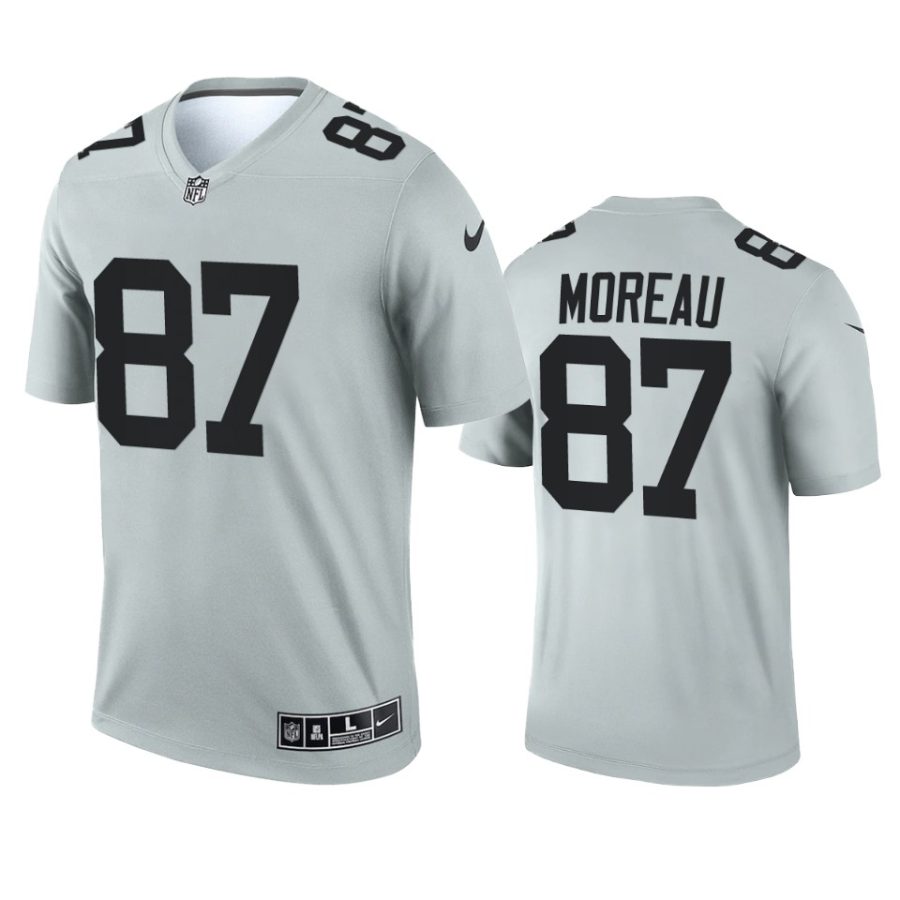 foster moreau raiders 2021 inverted legend silver jersey