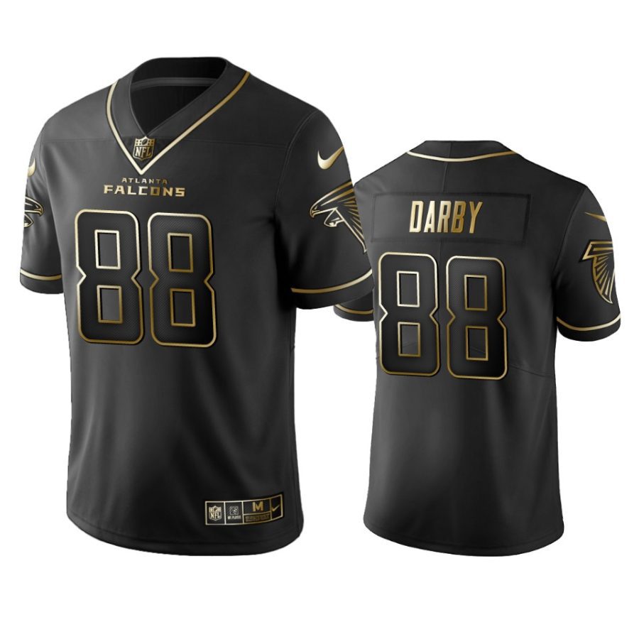 frank darby falcons black golden edition jersey