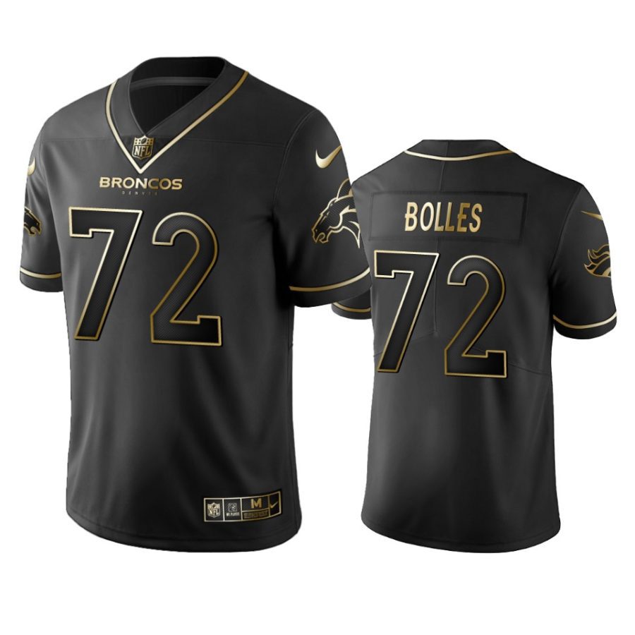 garett bolles broncos black golden edition jersey