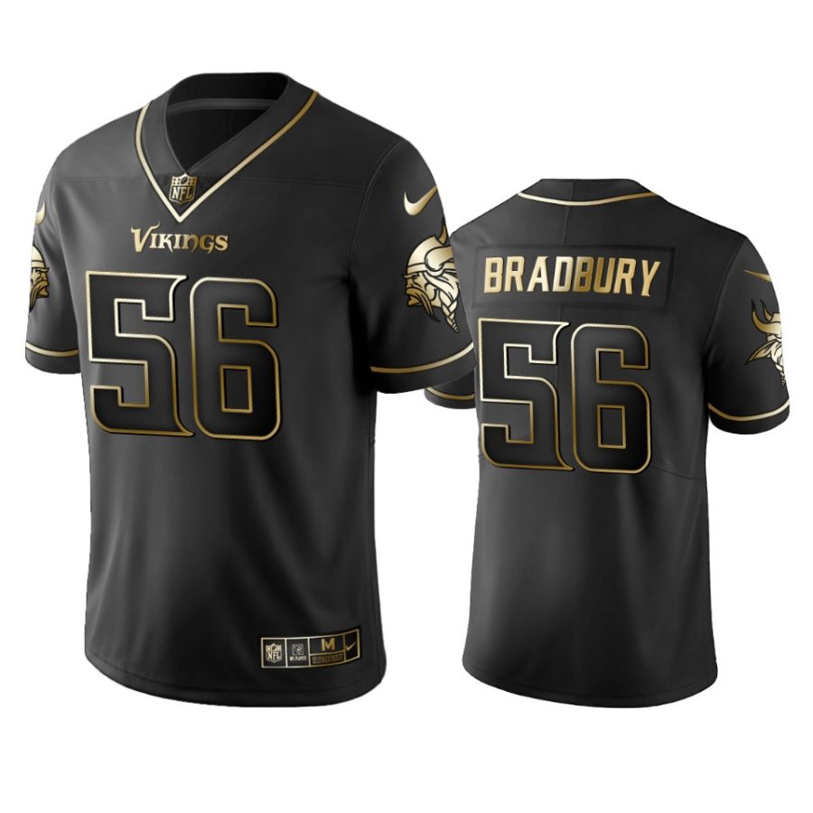 garrett bradbury vikings black golden edition jersey