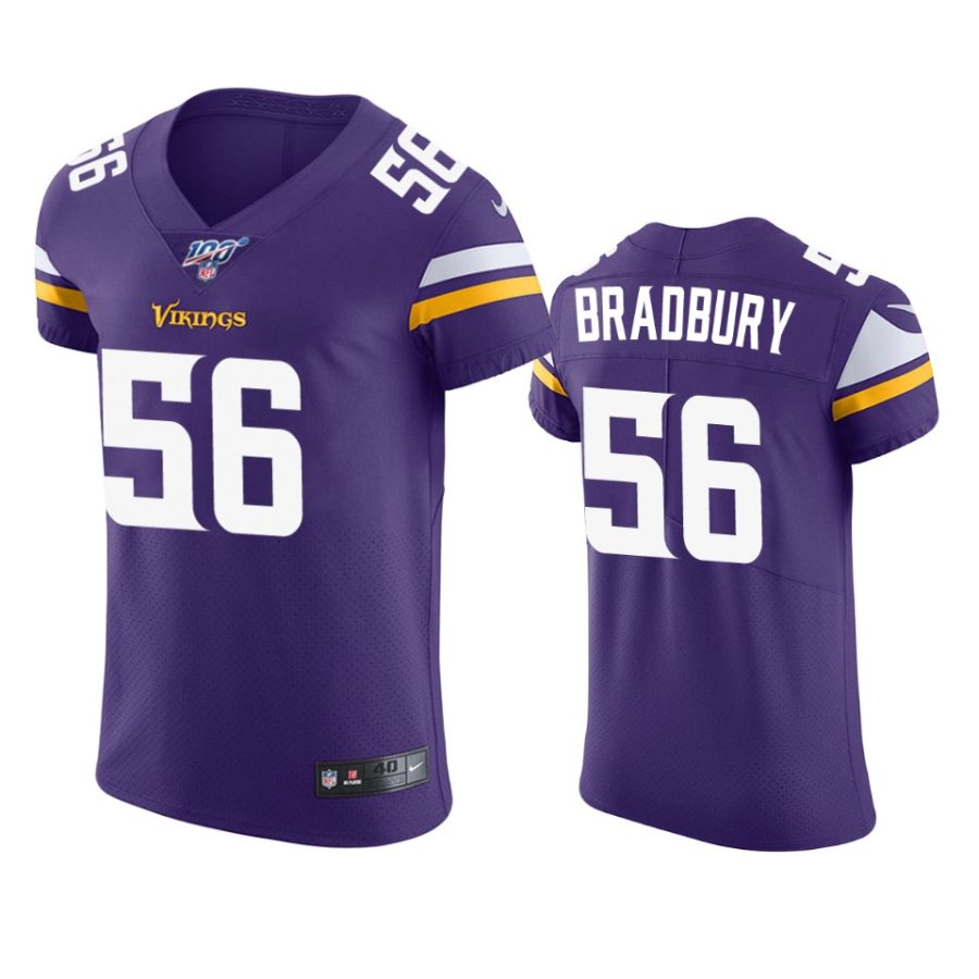 garrett bradbury vikings purple nfl 100 vapor elite jersey